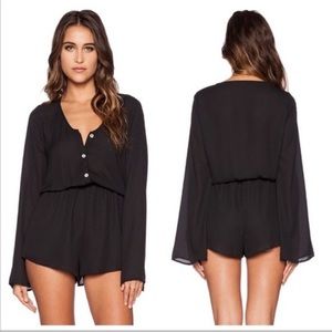 Show me your mumu black bell sleeve romper